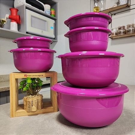Kit 6 Peças Tigela Cristal Rabanete