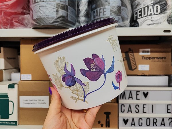 Tupper Caixa 2,4 L Botânica Aquarela