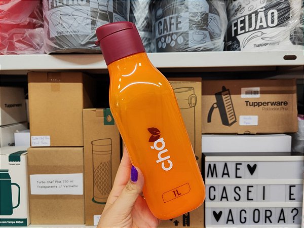 Eco Tupper Quadrada Plus 1 Litro Chá Colecionável
