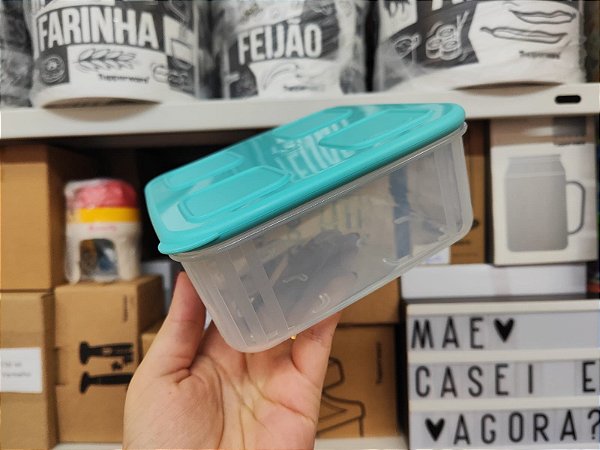 Tupperfresh Quadrado Baixo 1 L Tampa Aruba