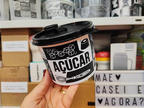 Tupper Redondinha com Bico Dosador Açúcar Pop Box 500 ml