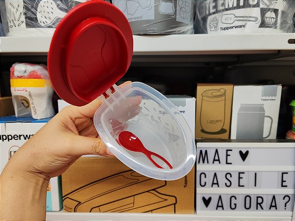 Porta Condimento 500 ml Tampa Vermelha