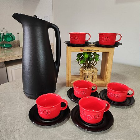 Kit 7 Peças Café Círculos