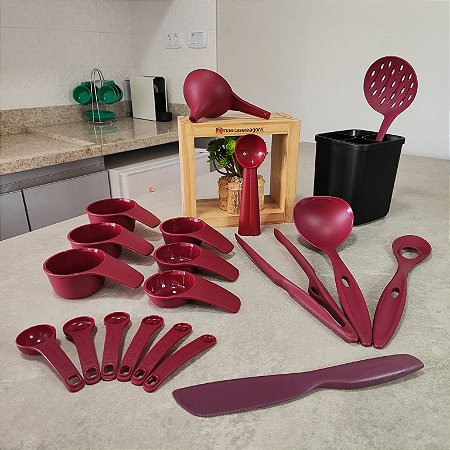 Kit 10 Peças Utensílios Ideal Marsala