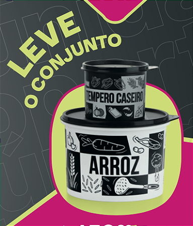 Kit 2 Peças Pop Box - Arroz e Tempero Caseiro