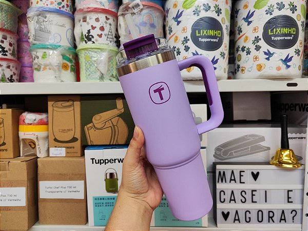 Copo Térmico Big T com Canudo 1,1 Litros Sorbet