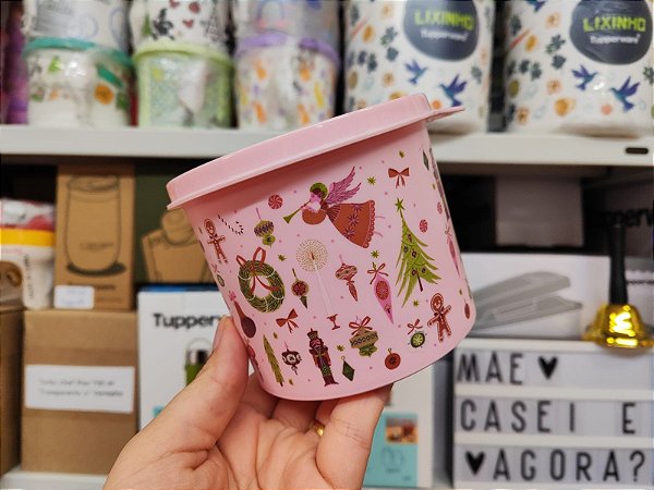 Tupper Redondinha 500 ml Encanto de Natal