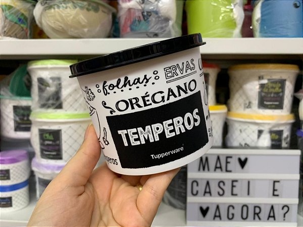 Tupper Redondinha Temperos PB 500 ml
