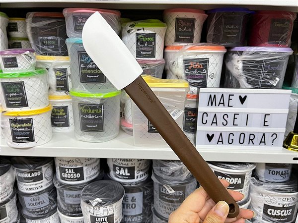 Espátula de Silicone Pequena Chocolate
