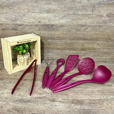 Kit 6 Peças Utensílios Ideal Marsala