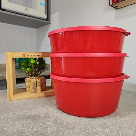 Kit 3 Peças Tigela Ilúmina Vermelha