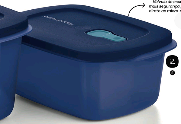 Cristalwave Retangular Geração II 1,7 Litros Azul