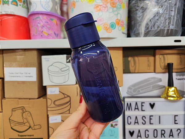 Eco Tupper Plus Redonda 350 ml Azul Petróleo