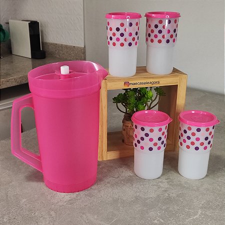 Kit 5 Peças Servir Poa Doce - Jarra e Copos