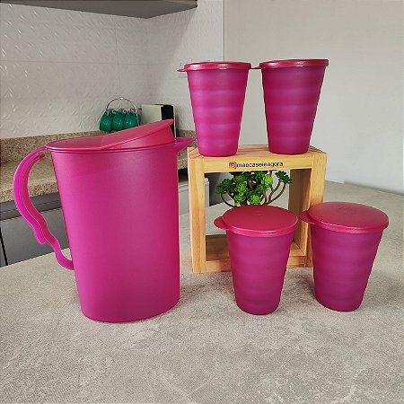 Kit 5 Peças Murano Vinho - Jarra e Copos