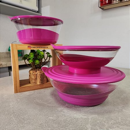 Kit 3 Peças Tigela Elegância Rabanete