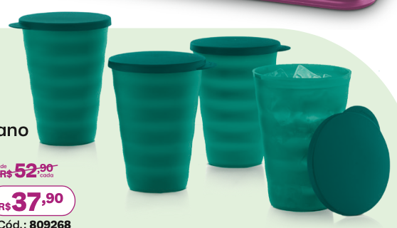 Kit 4 Unid. Copo Murano Oriental Verde