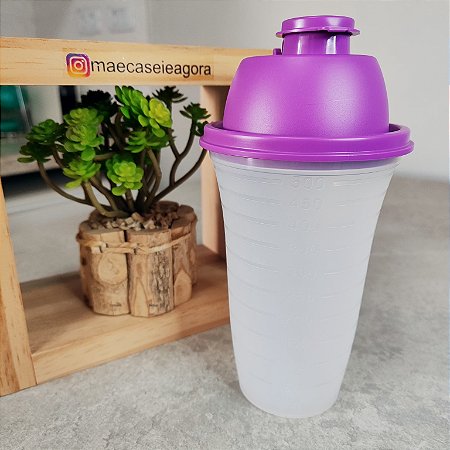 Quick Shake II 500 ml - Base Translúcida e Tampa Beterraba