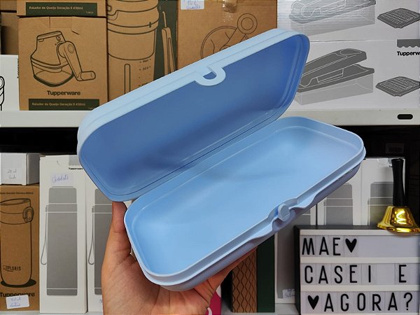 Porta Lanche Retangular Azul
