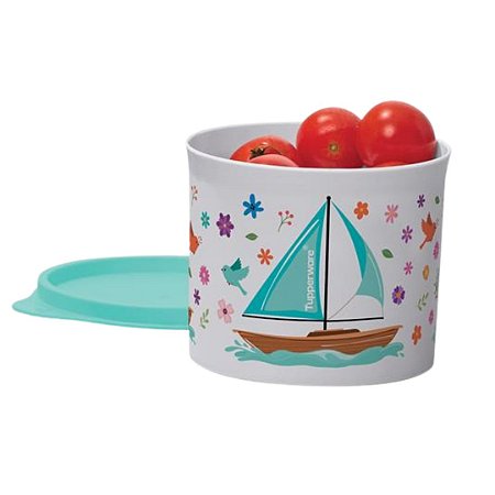 Tupper Caixa Redondinha 500 ml Mar de Flores