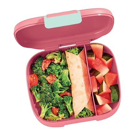 Porta Lanche Descomplica Rosa e Verde
