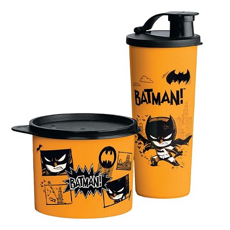 Kit 2 Peças Batman Kids - Copo e Redondinha