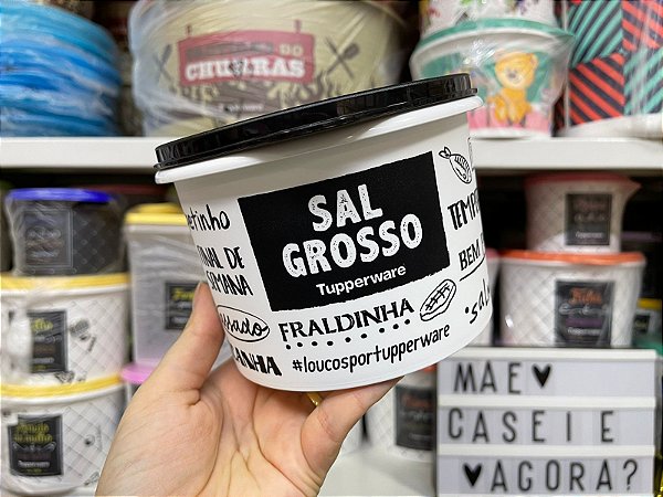 Tupper Caixa Sal Grosso PB 1 kg / 1,1 L