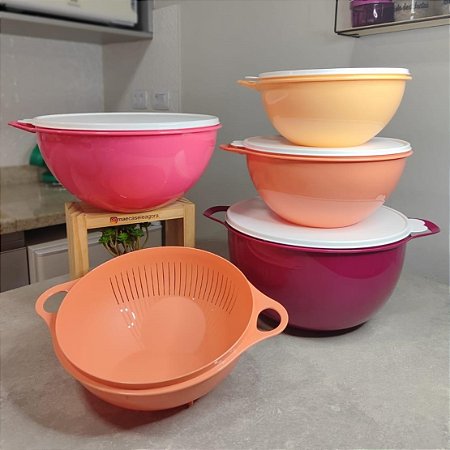 Kit 5 Peças Criativa com Escorredor