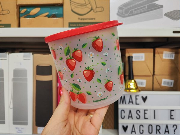 Refri Line Redondo 1,1 Litros Morangos