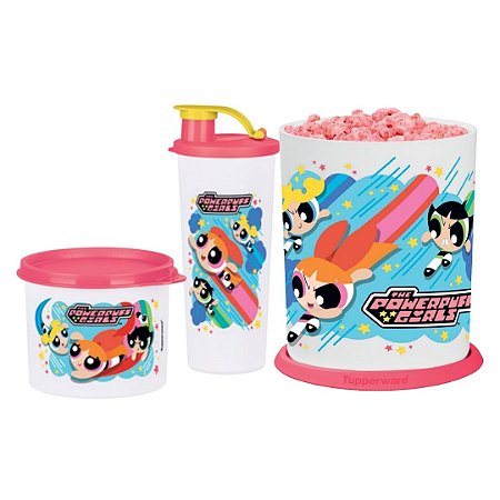 Kit 3 Peças The Powerpuff Girls (Meninas Superpoderosas) - Instantanea + Redondinha + Copo