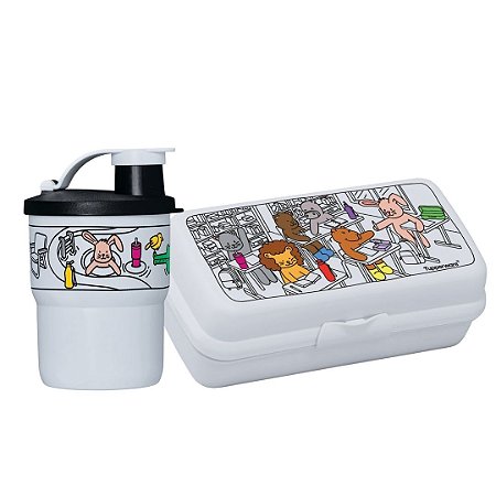 Kit 2 Pcs Copo Colors e Porta Sanduíche Criar e Brincar