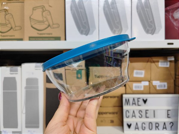 Tigela Clear 990 ml Transparente e Azul