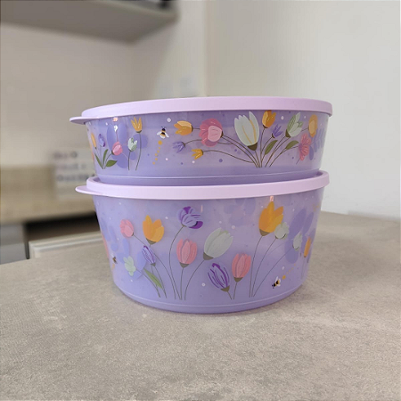 Kit 2 Peças Tigela Ilúmina Viva Tulipas