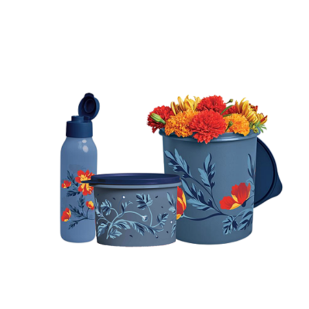 Kit 3 Peças Florales Azul