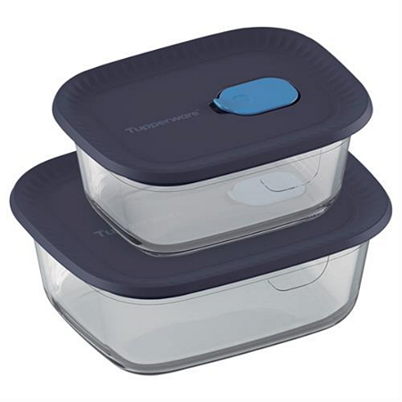 Kit 2 Peças Travessa Vitrea Retangular 1 L e 650 ml