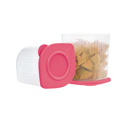 Fresh Box Quadrado 1 Litro Tampa Rosa