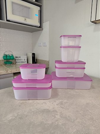 Kit 8 Peças Freezer Mate Tampa Roxa