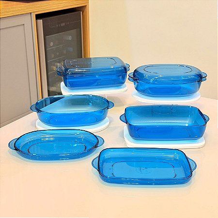 Kit 2 Peças Travessa Microplus Azul