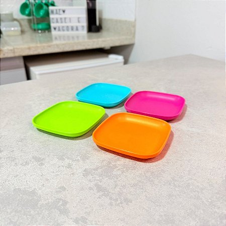 Kit 4 Unid. Mini Pratinho Cores Variadas - Miniaturas Tupperware