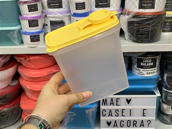 Porta Cereal 750ml Amarelo