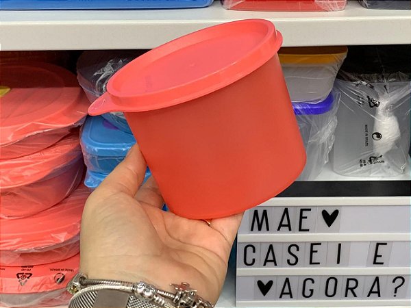 Tupper Redondinha 500 ml Coral