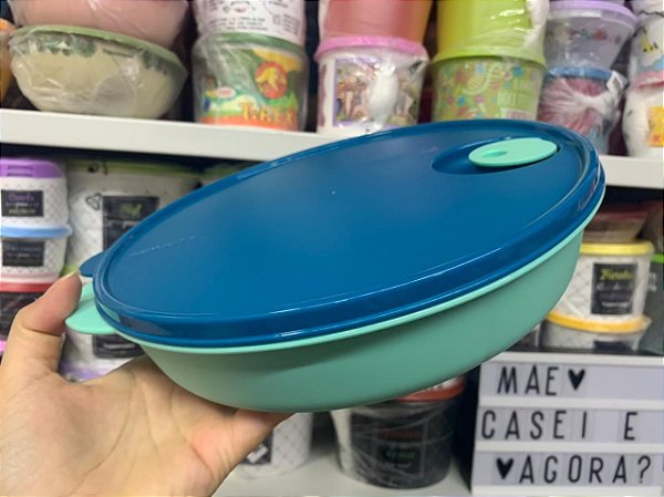 Cristalwave Redonda com Divisórias 1,4 Verde Água