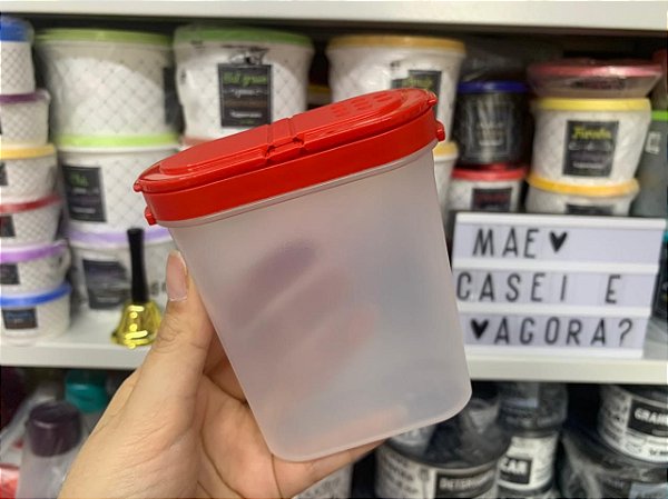 Porta Temperos Grandes 250 ml Vermelho
