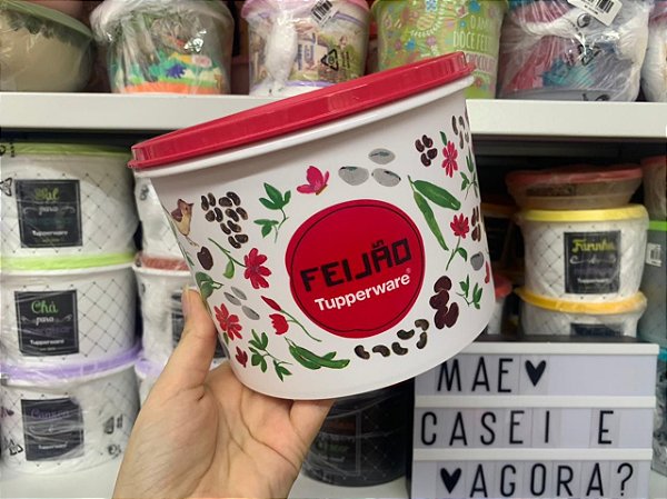 Tupper Caixa Feijão Floral 2 Kg / 2,4 Litros