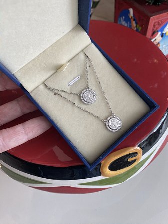 Escapulario São Bento Moissanite