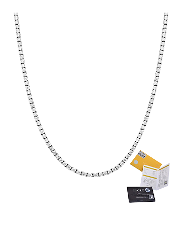 Colar Riviera Moissanite 3mm - 45 cm