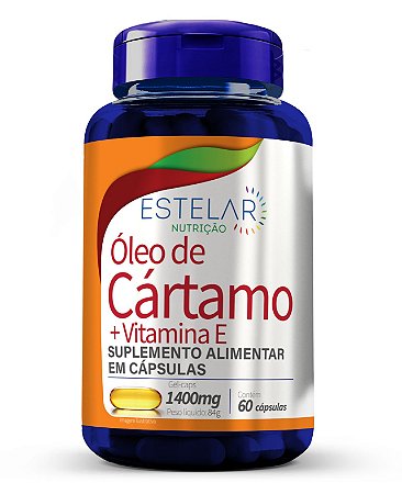 Óleo de Cartamo + Vitamina E - 60 cápsulas