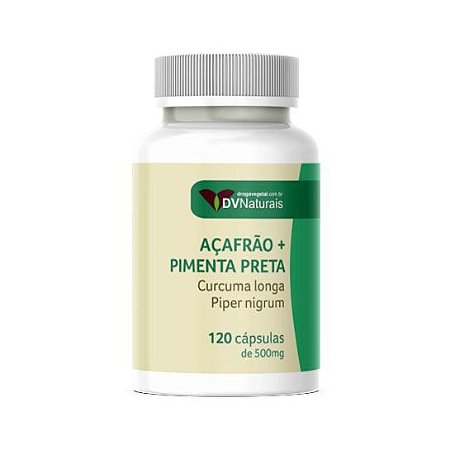 DV Açafrão (Curcuma longa) + Pimenta Preta (Piper nigrum) 500mg 120 Cápsulas