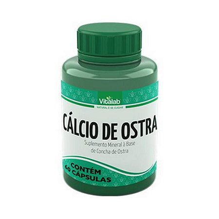 Cálcio de Ostra VITALAB 500mg 60 Cápsulas