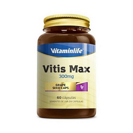 Vitis Max (Semente de Uva) VITAMINLIFE 300mg 60 Cápsulas
